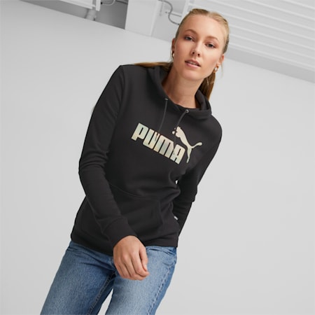 Essentials Nova Shine French Terry Women s Hoodie PUMA Black